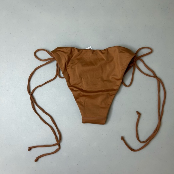 A.L.C. Amina String Bikini Bottom Gold/Brownish Size Small NWT - Picture 4 of 5